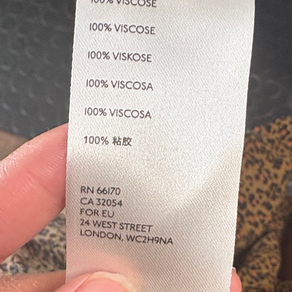 Free People Animal Print Blouse - Black and Tan - Picture 5 of 5